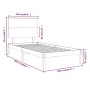 Solid pine wood bed frame honey brown 100x200 cm by vidaXL, Beds and slatted bases - Ref: Foro24-3104796, Price: 115,82 €, Di...