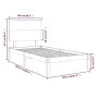 Solid pine wood bed frame honey brown 100x200 cm by vidaXL, Beds and slatted bases - Ref: Foro24-3104796, Price: 114,24 €, Di...