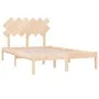 Small solid wood double bed frame 120x190 cm by vidaXL, Beds and slatted bases - Ref: Foro24-3104838, Price: 105,26 €, Discou...
