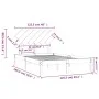 Small solid wood double bed frame 120x190 cm by vidaXL, Beds and slatted bases - Ref: Foro24-3104838, Price: 105,26 €, Discou...