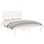 Weißer Doppelbettrahmen aus Massivholz, 140 x 190 cm von vidaXL, Betten und Lattenroste - Ref: Foro24-3104849, Preis: 125,16 ...