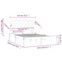 Weißer Doppelbettrahmen aus Massivholz, 140 x 190 cm von vidaXL, Betten und Lattenroste - Ref: Foro24-3104849, Preis: 125,16 ...