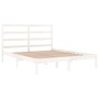Weißer Bettrahmen aus massivem Kiefernholz, 140 x 190 cm von vidaXL, Betten und Lattenroste - Ref: Foro24-3104914, Preis: 115...