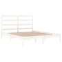 White solid pine wood bed frame 140x190 cm by vidaXL, Beds and slatted bases - Ref: Foro24-3104914, Price: 114,08 €, Discount: %