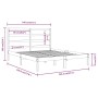 White solid pine wood bed frame 140x190 cm by vidaXL, Beds and slatted bases - Ref: Foro24-3104914, Price: 115,49 €, Discount: %