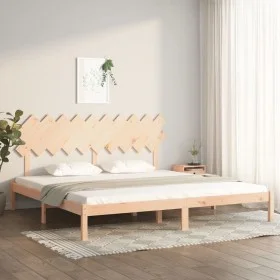 Solid wood bed frame 200x200 cm by vidaXL, Beds and slatted bases - Ref: Foro24-3104888, Price: 129,36 €, Discount: %