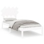 Weißer Massivholzbettrahmen 90x190 cm von vidaXL, Betten und Lattenroste - Ref: Foro24-3104854, Preis: 91,68 €, Rabatt: %