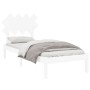 Weißer Massivholzbettrahmen 90x190 cm von vidaXL, Betten und Lattenroste - Ref: Foro24-3104854, Preis: 91,68 €, Rabatt: %