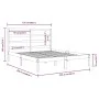 Estructura de cama madera maciza de pino 120x200 cm de vidaXL, Camas y somieres - Ref: Foro24-3104928, Precio: 103,42 €, Desc...