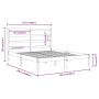 Solid pine wood bed frame 120x200 cm by vidaXL, Beds and slatted bases - Ref: Foro24-3104928, Price: 106,32 €, Discount: %