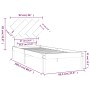 Weißer Massivholzbettrahmen 90x190 cm von vidaXL, Betten und Lattenroste - Ref: Foro24-3104854, Preis: 91,68 €, Rabatt: %