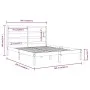 Estructura de cama de madera maciza de pino blanca 160x200 cm de vidaXL, Camas y somieres - Ref: Foro24-3104944, Precio: 117,...
