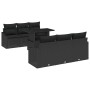 Conjunto de sofá de jardín 7 pcs Negro 100 x 55 x 73 cm