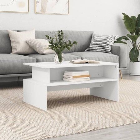 Weißer Couchtisch aus Holzwerkstoff, 90 x 55 x 42,5 cm von vidaXL, Couchtisch - Ref: Foro24-834278, Preis: 44,50 €, Rabatt: %