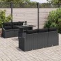 Conjunto de sofá de jardín 7 pcs Negro 100 x 55 x 73 cm