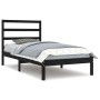 Estructura de cama madera maciza de pino negra 100x200 cm de vidaXL, Camas y somieres - Ref: Foro24-3104927, Precio: 116,62 €...