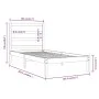 Solid black pine wood bed frame 100x200 cm by vidaXL, Beds and slatted bases - Ref: Foro24-3104927, Price: 115,19 €, Discount: %