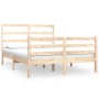 Solid pine wood bed frame 120x190 cm by vidaXL, Beds and slatted bases - Ref: Foro24-3104976, Price: 112,45 €, Discount: %