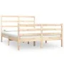 Solid pine wood bed frame 120x190 cm by vidaXL, Beds and slatted bases - Ref: Foro24-3104976, Price: 109,66 €, Discount: %