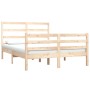 Solid pine wood bed frame 120x190 cm by vidaXL, Beds and slatted bases - Ref: Foro24-3104976, Price: 112,45 €, Discount: %