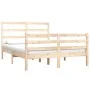 Solid pine wood bed frame 120x190 cm by vidaXL, Beds and slatted bases - Ref: Foro24-3104976, Price: 109,66 €, Discount: %