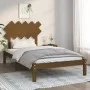 Honey brown solid wood bed frame 100x200 cm by vidaXL, Beds and slatted bases - Ref: Foro24-3104861, Price: 100,03 €, Discoun...
