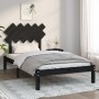 Estructura de cama de madera maciza negro 100x200 cm de vidaXL, Camas y somieres - Ref: Foro24-3104862, Precio: 119,33 €, Des...