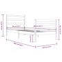 Solid pine wood bed frame 90x200 cm by vidaXL, Beds and slatted bases - Ref: Foro24-3104991, Price: 85,75 €, Discount: %