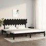 Estructura de cama de madera maciza de pino negra 200x200 cm de vidaXL, Camas y somieres - Ref: Foro24-3104892, Precio: 163,2...