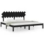 Solid black pine wood bed frame 200x200 cm by vidaXL, Beds and slatted bases - Ref: Foro24-3104892, Price: 161,32 €, Discount: %