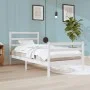 Solid white pine wood bed frame 90x200 cm by vidaXL, Beds and slatted bases - Ref: Foro24-3104992, Price: 91,83 €, Discount: %