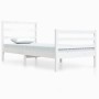 Solid white pine wood bed frame 90x200 cm by vidaXL, Beds and slatted bases - Ref: Foro24-3104992, Price: 92,92 €, Discount: %
