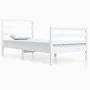 Solid white pine wood bed frame 90x200 cm by vidaXL, Beds and slatted bases - Ref: Foro24-3104992, Price: 91,83 €, Discount: %