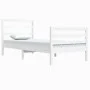 Solid white pine wood bed frame 90x200 cm by vidaXL, Beds and slatted bases - Ref: Foro24-3104992, Price: 91,83 €, Discount: %