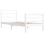 Estructura de cama madera maciza de pino blanca 90x200 cm de vidaXL, Camas y somieres - Ref: Foro24-3104992, Precio: 91,83 €,...
