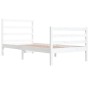 Solid white pine wood bed frame 90x200 cm by vidaXL, Beds and slatted bases - Ref: Foro24-3104992, Price: 92,92 €, Discount: %