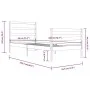 Estructura de cama madera maciza de pino blanca 90x200 cm de vidaXL, Camas y somieres - Ref: Foro24-3104992, Precio: 91,83 €,...