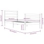 Massiver Bettrahmen aus weißem Kiefernholz, 90 x 200 cm von vidaXL, Betten und Lattenroste - Ref: Foro24-3104992, Preis: 92,9...
