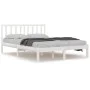 Solid white pine wood bed frame 200x200 cm by vidaXL, Beds and slatted bases - Ref: Foro24-3105092, Price: 136,98 €, Discount: %