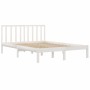 Estructura de cama madera maciza de pino blanco 200x200 cm de vidaXL, Camas y somieres - Ref: Foro24-3105092, Precio: 138,32 ...