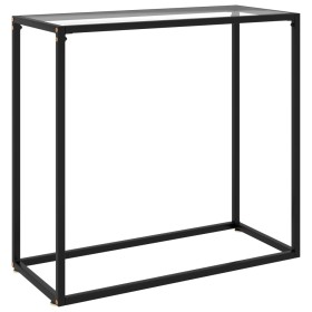Transparent tempered glass console table 80x35x75 cm by vidaXL, Side tables - Ref: Foro24-322807, Price: 55,53 €, Discount: %