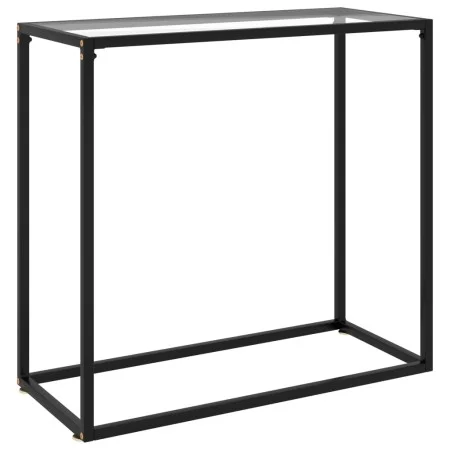 Transparent tempered glass console table 80x35x75 cm by vidaXL, Side tables - Ref: Foro24-322807, Price: 54,29 €, Discount: %