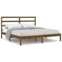 Estructura de cama madera maciza de pino marrón miel 200x200 cm de vidaXL, Camas y somieres - Ref: Foro24-3104956, Precio: 15...