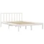 Estructura de cama madera maciza de pino blanca 120x200 cm de vidaXL, Camas y somieres - Ref: Foro24-3105067, Precio: 116,99 ...