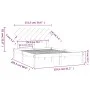 Estructura de cama de madera maciza blanco 150x200 cm de vidaXL, Camas y somieres - Ref: Foro24-3104874, Precio: 125,89 €, De...