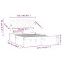 Weißer Massivholzbettrahmen 150x200 cm von vidaXL, Betten und Lattenroste - Ref: Foro24-3104874, Preis: 127,49 €, Rabatt: %