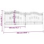 Black coated steel spear point fence gate 406x173 cm by vidaXL, garden gates - Ref: Foro24-151101, Price: 542,36 €, Discount: %