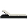 Tumbona 2 personas ratán sintético con cojines negro de vidaXL, Tumbonas - Ref: Foro24-319645, Precio: 264,12 €