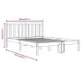 Solid gray pine wood bed frame 200x200 cm by vidaXL, Beds and slatted bases - Ref: Foro24-3105093, Price: 157,69 €, Discount: %