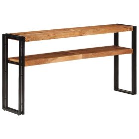 Mesa consola de madera maciza de acacia 150x30x75 cm